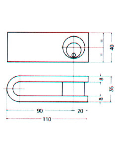 CANDADO PERSIANA TIJERA JG 50 MM 2