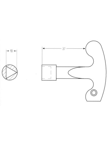 LLAVE CIERRE TRIANG ELECTRIC 10 MM