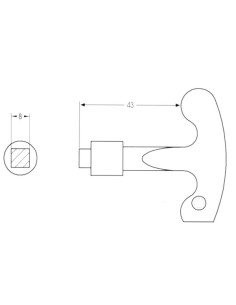LLAVE P/CIERRE CUADRADO AGUA 8 MM 2
