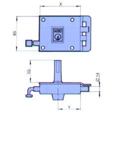 CERRADURA SOBREPONER IZDA 120 MM 2