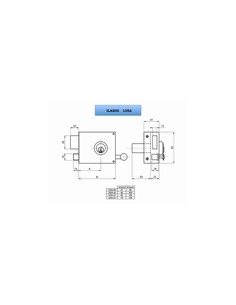 CERRADURA SOBREP DCHA ESMAL RED 100 MM 2