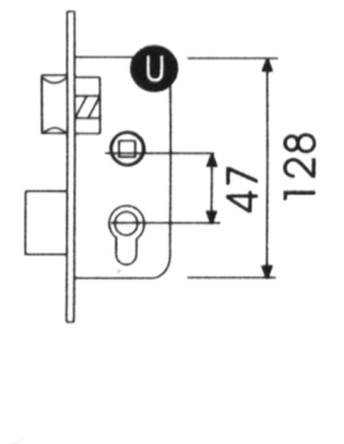 CERRADURA EMBUTIR MADERA C R 50 HN