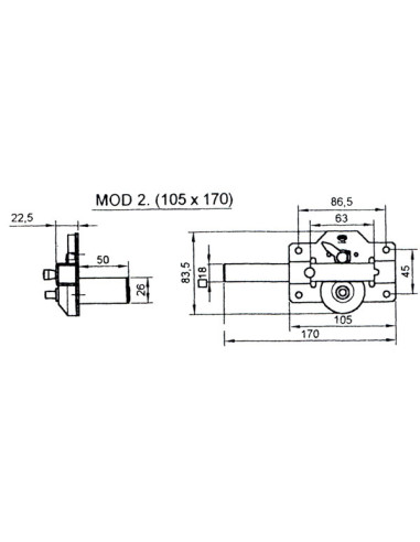 CERROJO SEGURIDAD ORO C/PALANC 105X170 MM