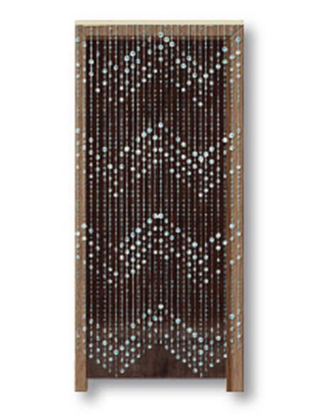 CORTINA PUERTA PLASTICO AZUL 90X180 CM