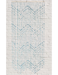 CORTINA PUERTA PLASTICO AZUL 90X180 CM 2