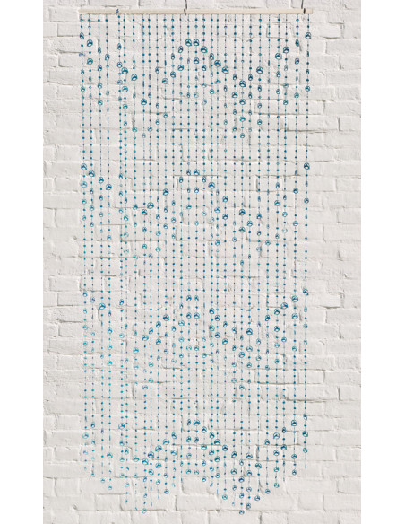 CORTINA PUERTA PLASTICO AZUL 90X180 CM