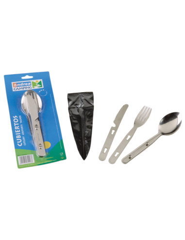 CUBIERTOS CAMPING INOX 17,5 CM