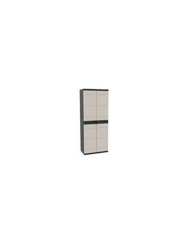 ARMARIO RESINA 2 PUERTAS 4 BAL NGR 70X44X176