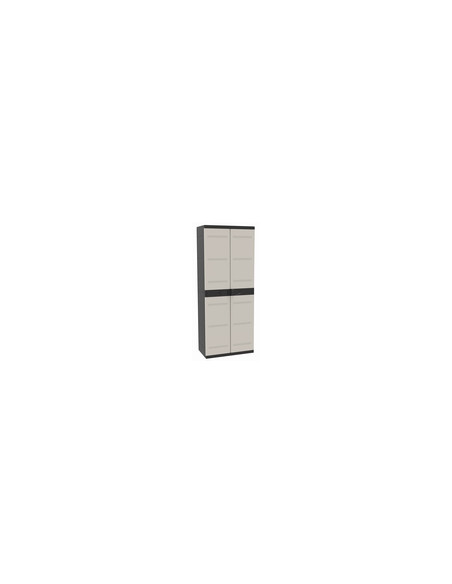 ARMARIO RESINA 2 PUERTAS 4 BAL NGR 70X44X176