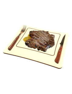 TABLA CARNE C/CUBIERTOS MADERA 32X25 CM 2