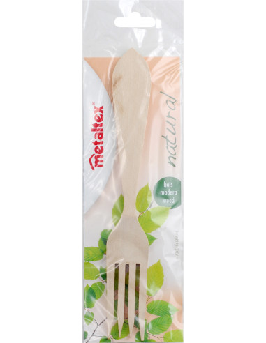 TENEDOR MADERA 22 CM