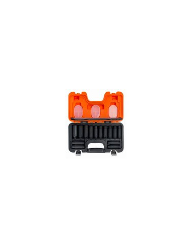 LLAVE VASO IMPACTO 1/2 JG 14PZ 10-27 MM