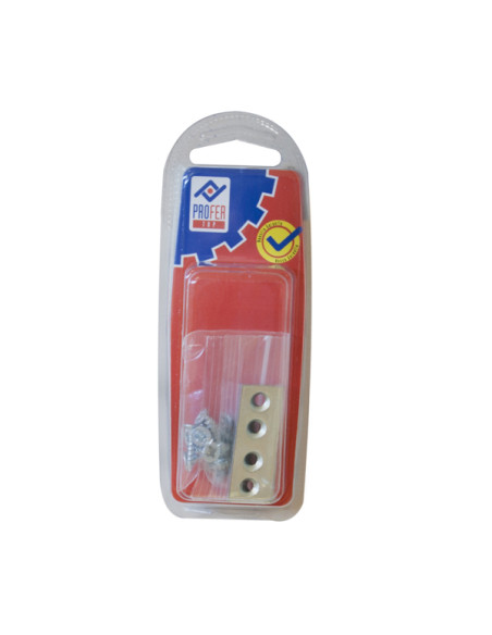 PLACA RECTA UNION ZN BL.4 PZS 40X15 MM