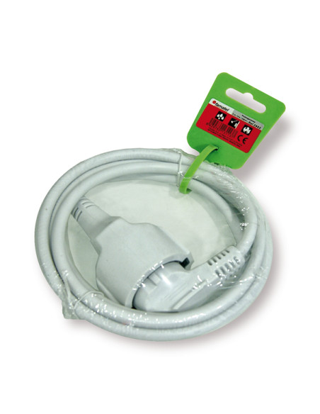 PROLONGADOR CABLE BLANCO 3G1.5 16A 4 M