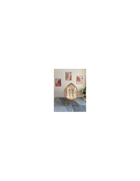 SILLON RAT SINT NATURAL C/COJIN BEIGE