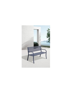 BANCO ACERO AZUL LIBIA 123X39X84 2