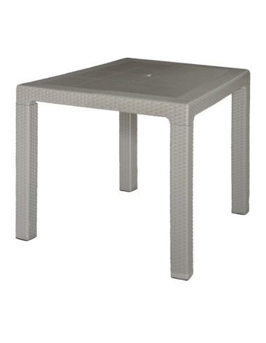 MESA RATAN TAUPE 80X80X72