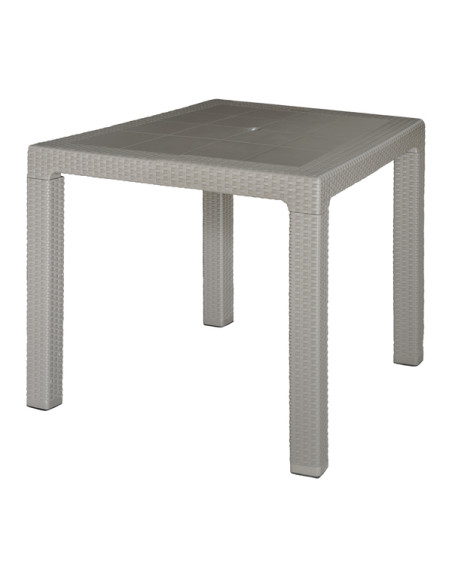 MESA RATAN TAUPE 80X80X72