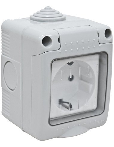 BASE SUPERFICIE ESTANCO SCHUKO CON TT 16 A
