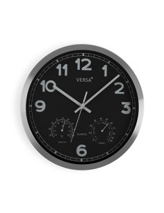 RELOJ PARED TEMP/HIDRO NEGR 30 CM