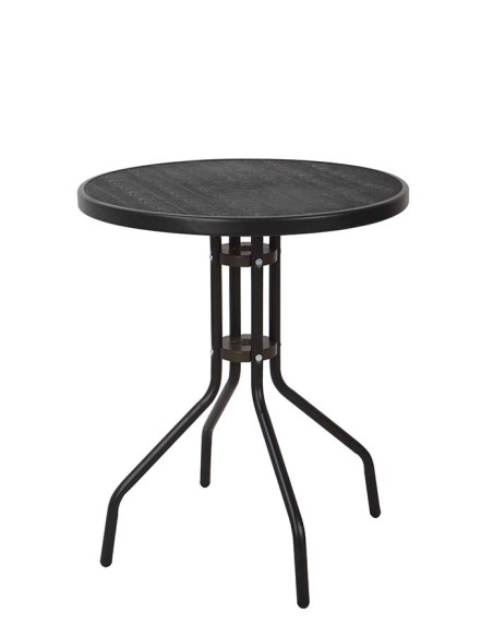 MESA ACERO REDONDA NEGR ZEUS 60X70CM 60X70 CM