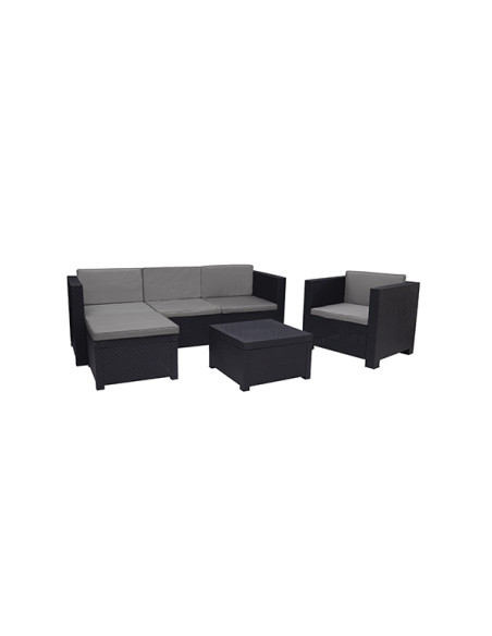 CONJUNTO IMITACION/RATTAN MANHATTAN 4 PZAS