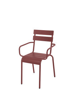 SILLON ACERO ROJO LIBIA