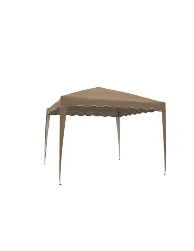 CENADOR ACERO PLEGABLE TAUPE 3X3 M