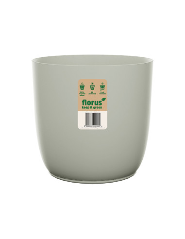 CUBREMACETA INT. FLOW FLOWERPOT GRIS 18 CM