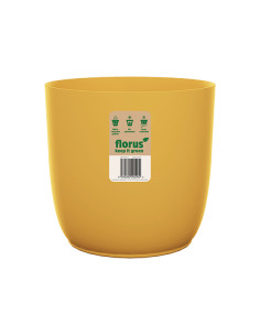 CUBREMACETA INT. FLOW FLOWERPOT MOSTAZA 18 CM