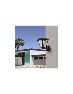 APLIQUE EXTERIOR ASCENDENTE NEGRO IP44 25 W 2