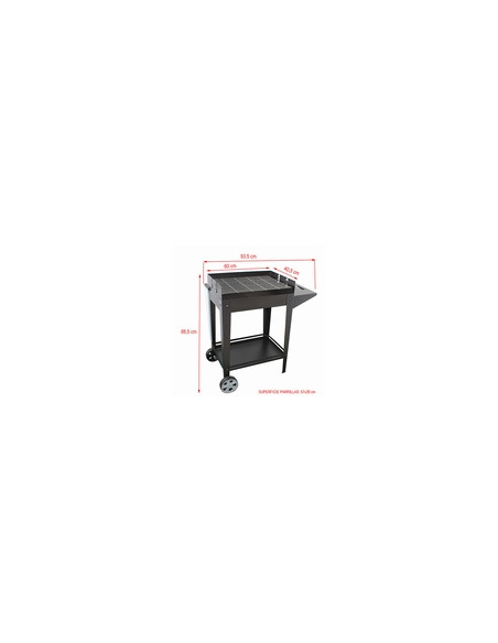 BARBACOA CARBON DENIA 100X40X120