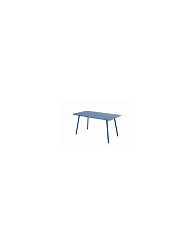 MESA ACERO AZUL LIBIA 140X80 CM