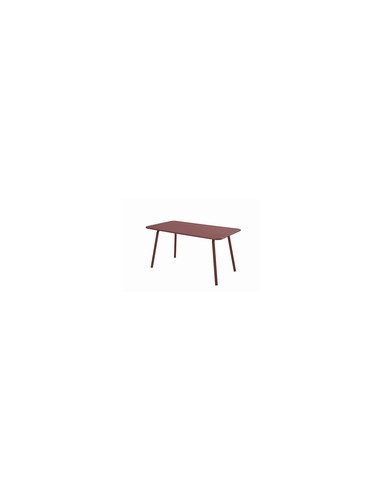 MESA ACERO ROJA LIBIA 140X80 CM