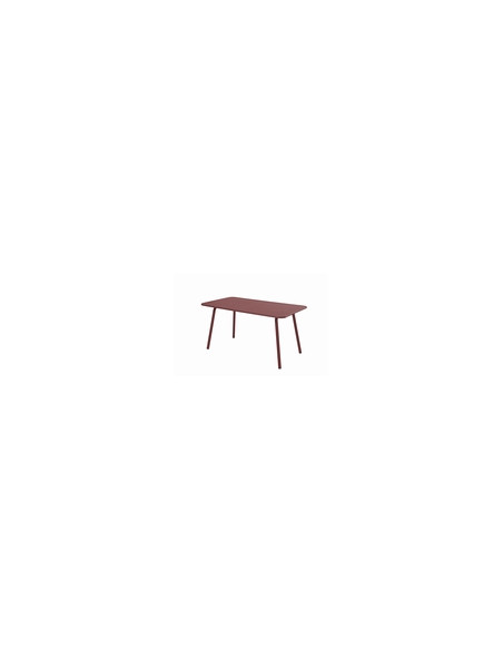 MESA ACERO ROJA LIBIA 140X80 CM