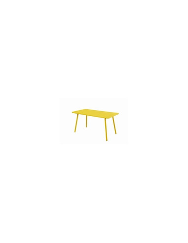 MESA ACERO AMARILLA LIBIA 140X80 CM