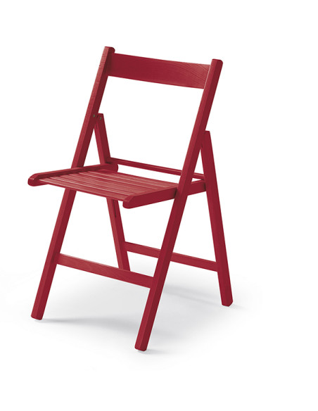 SILLA PLEGABLE MADERA ROJO 425X475X79