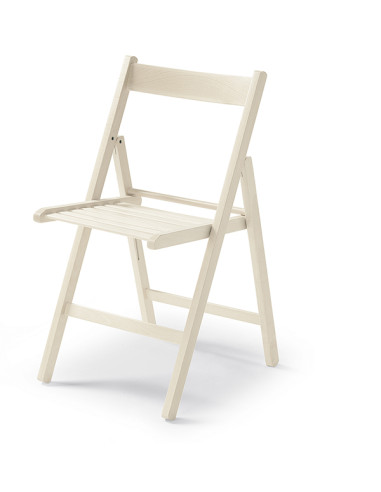 SILLA PLEGABLE MADERA BLANCO 425X475X79