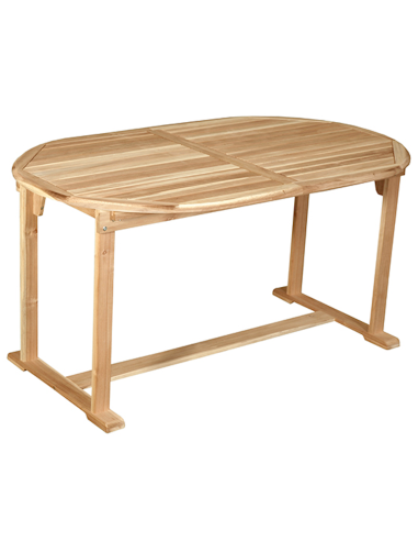 Conjunto jardín madera Malaui mesa 160 + 6 sillas