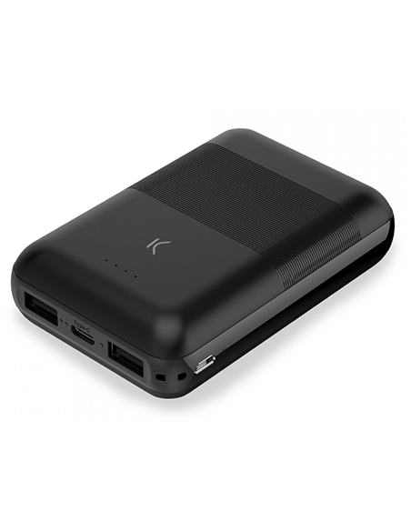 Powerbank KSIX Mini 10000 mAh carga rápida negro