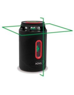 Nivel láser verde 360° en cruz 40 m USB recargable