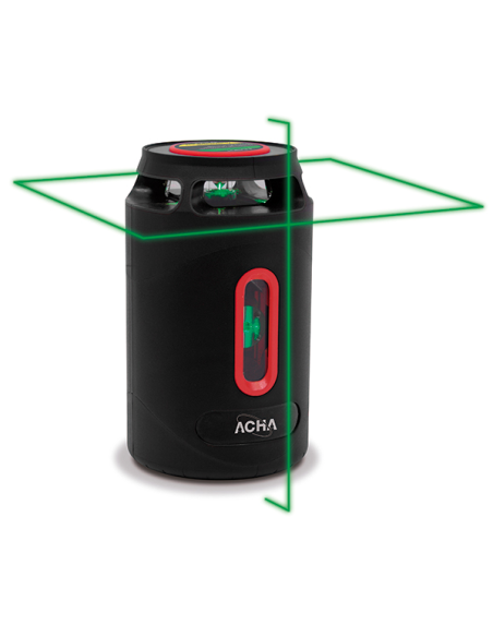Nivel láser verde 360° en cruz 40 m USB recargable