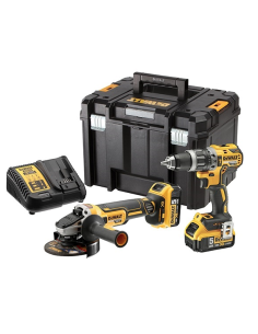 Taladro percutor Dewalt 18V + amoladora XR DCK2080P2T
