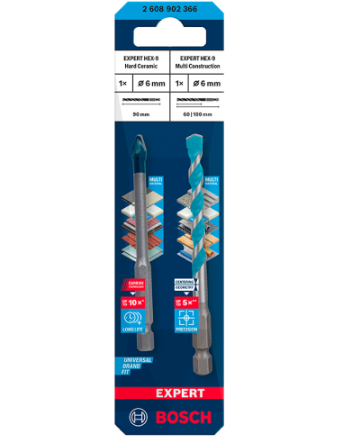 BROCA CERAMIC HEX-9 +MULTIC HEX-9 6 MM