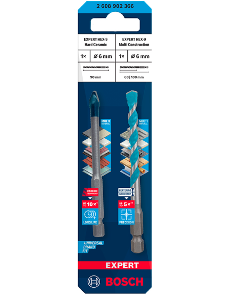 BROCA CERAMIC HEX-9 +MULTIC HEX-9 6 MM