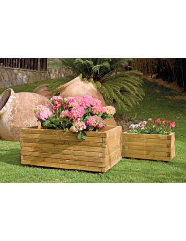 JARDINERA MADERA RECTANGULAR 90X40X33CM