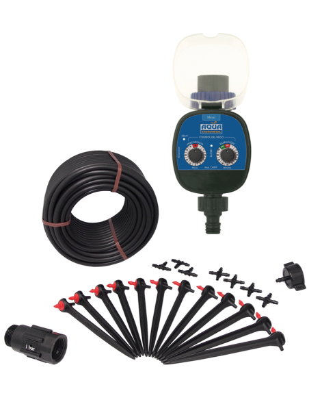 Kit riego goteo Altadex balcones 25 m programador