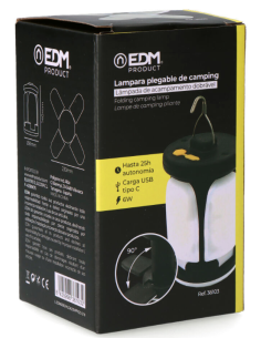 LAMPARA CAMPING PLEGABLE 60 LEDS 6W 2