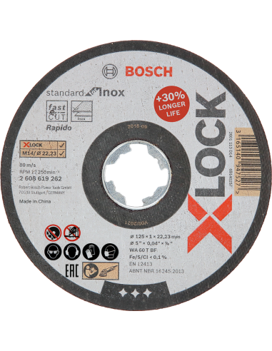 DISCO C H XLOCK METAL/INOX 125X1MM