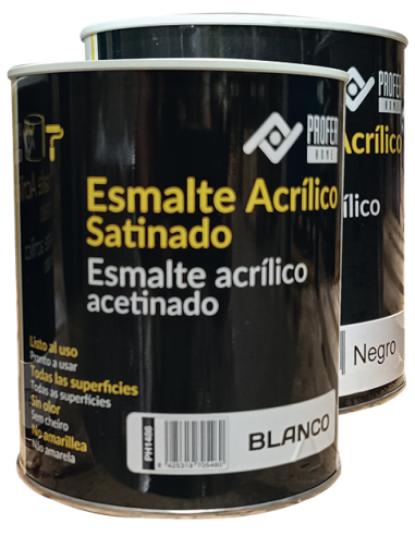 ESMALTE ACRILICO SATINADO NEGRO 750 ML